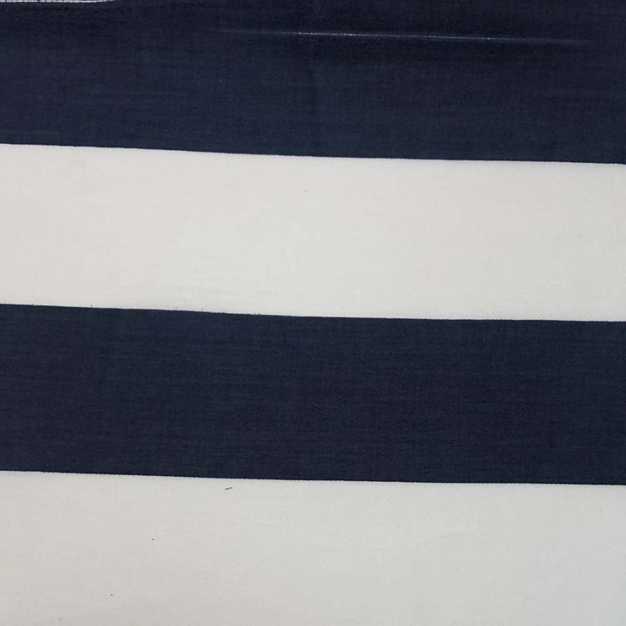 Stoffa di cotone a strisce blu oltremare